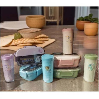 18X8CM LUNCHERA + VASO INFANTIL SURT