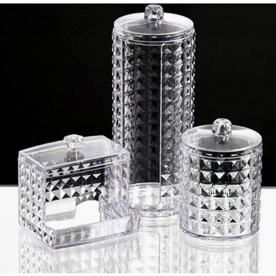 SET 3PCS ORGANIZADOR COSMETICOS ACRILICO