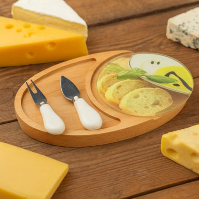 TABLA QUESO CON 6 ACCES. 27 cm