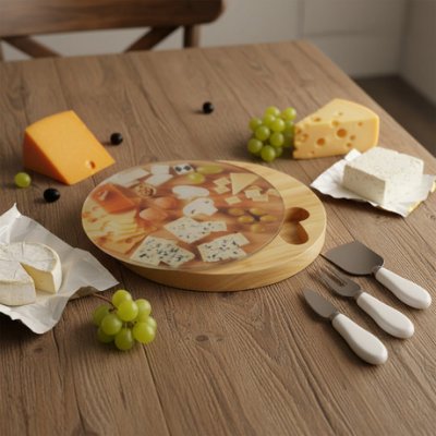 TABLA QUESO CON 3 ACCES.  20cm