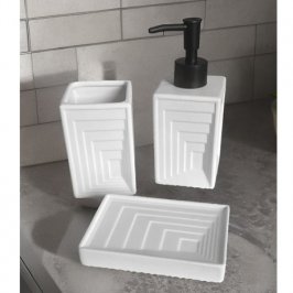 3PCS SET DE BAÑO PORC BLANCO