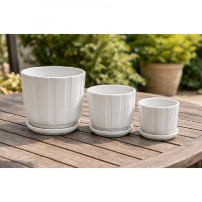 20X18CM SETX3 MACETERO PORCELANA