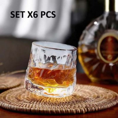180ML SETX6 VASO VIDRIO WHISKY