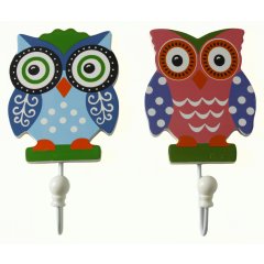 20X10CM PERCHERO LECHUZA SURT.