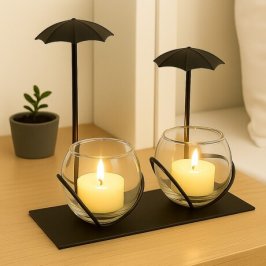 17X17CM PORTAVELA X2 METAL