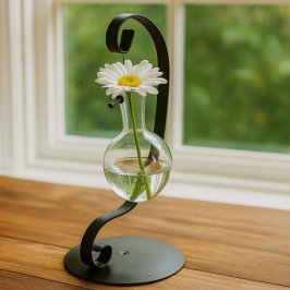 19X10CM PORTAVELA METAL C/SOPORTE