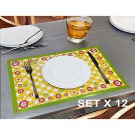 30X45CM INDIVIDUAL DESCARTABLE X12 UNID. AMARILLO