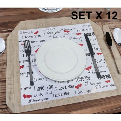 35X35CM INDIVIDUAL DESCARTABLE X12 UNID CORAZONES