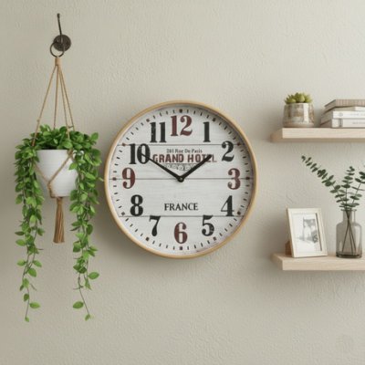 Ø53CM RELOJ PARED MADERA BAMBOO