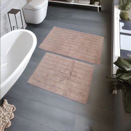 SET 40X60CM + 50X80CM ALF P/BAÑO BEIGE
