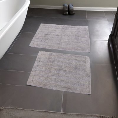 SET 40X60CM + 50X80CM ALF P/BAÑO GRIS OSCURO
