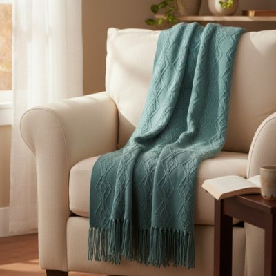 130X170CM MANTA CHENILLE VDE INGLES
