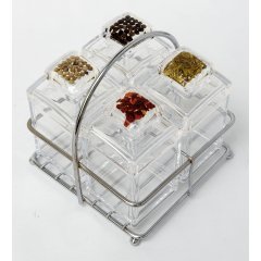 19X13CM ESPECIERO X4 CUAD. ACRILICO