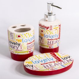 SET DE BAÑO 3 PCS PORCELANA