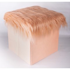 35CM PUFF PELO LARGO SALMON