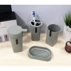 SET DE BAÑO PVC 4PCS GRIS