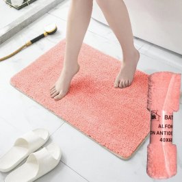 40X60CM ALF BAÑO SHAGGY ANTIDESLIZANTE SALMON