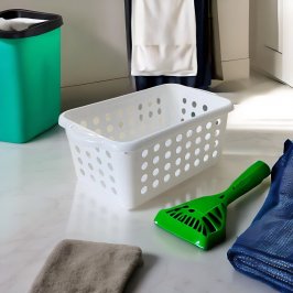 26X15CM CANASTO PVC BLANCO