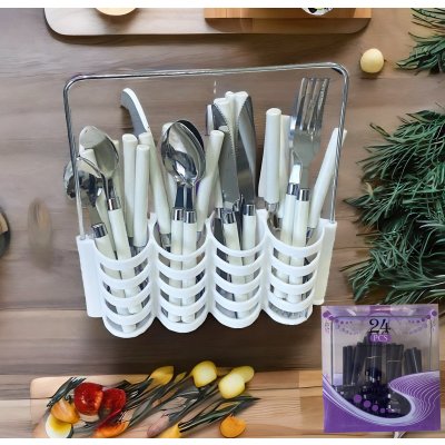 24PCS/SET CUBIERTOS C/SOPORTE