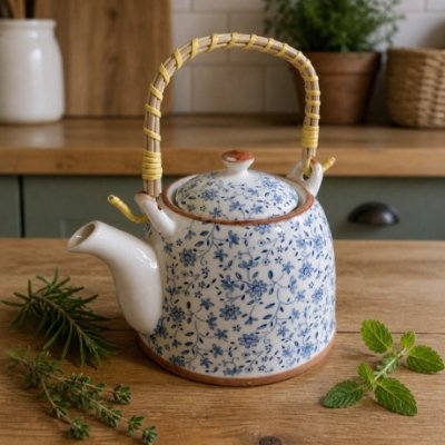 800ML TETERA PORC C/INFUSOR