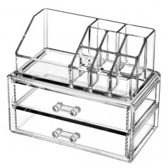 19X10X16CM PORTA COSMETICOS C 2 CAJONES ACRILICO