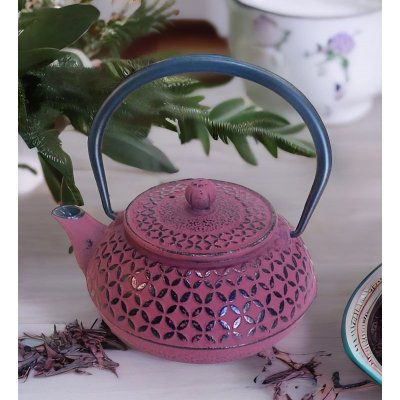 600ML TETERA HIERRO C/INFUSOR CEREZA