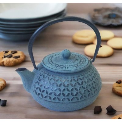 600ML TETERA HIERRO C/INFUSOR AZUL