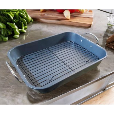 37X29CM FUENTE ANTIADHERENTE CON REJILLA ESCURRIDORA