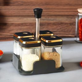 10X10CM SETX4 ESPECIEROS BRONCE