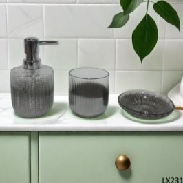 3PCS SET DE BAÑO VIDRIO