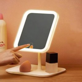 19X20CM ESPEJO LED USB RECARGABLE