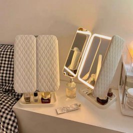 20X31CM ESPEJO LED TRIPTICO USB RECARGABLE