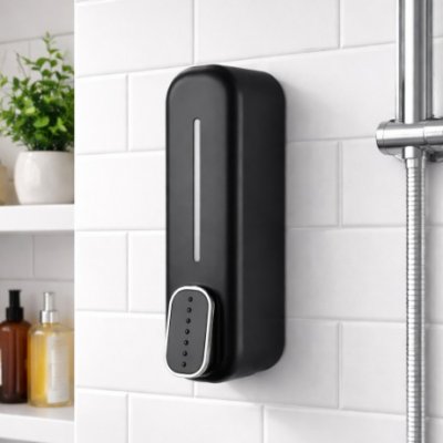 350ML DISPENSER DE SHAMPOO P/PARED NEGRO