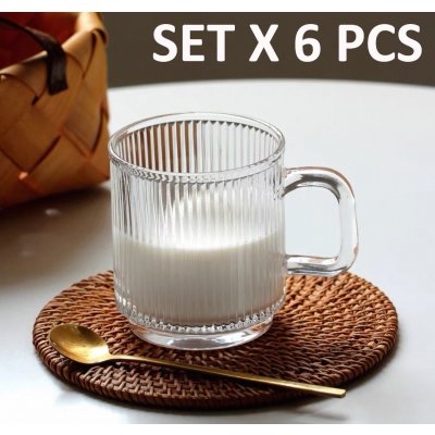 300ML SETX6 TAZA VIDRIO