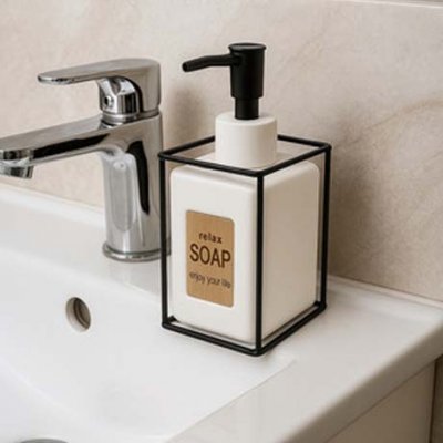 DISPENSER DE JABON PORC BLANCO
