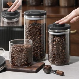 800ML FRASCO VIDRIO C/BOTON DE CIERRE VACIO NEGRO