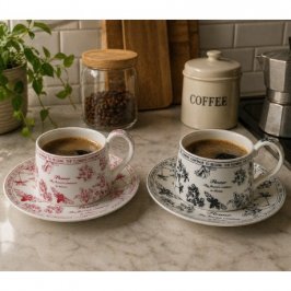 SET TAZA + PLATO PORC SURT