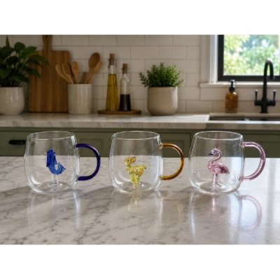 300ML TAZA VIDRIO CON FONDO DECORADO