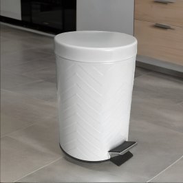 3LT TACHO BASURA BLANCO ACABADO TRAMADO