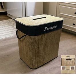 40x30xH55cm CESTO BAMBOO C/BOLSA INTERIOR LAVABLE